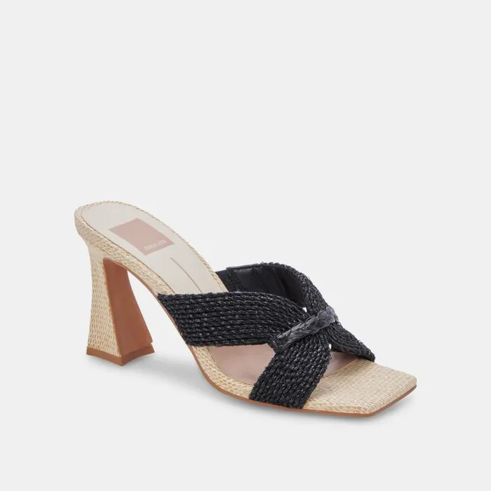 Heels Women Dolce Vita Nitro Heels Black Raffia