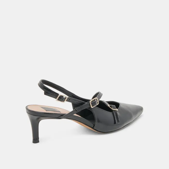 Heels Women Dolce Vita Pamla Mid Heels Midnight Crinkle Patent