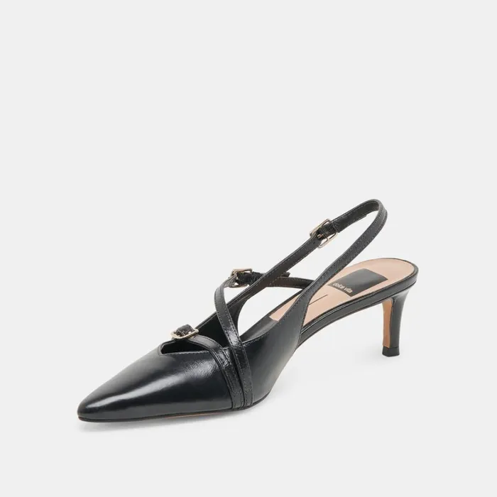 Heels Women Dolce Vita Pamla Mid Heels Midnight Crinkle Patent