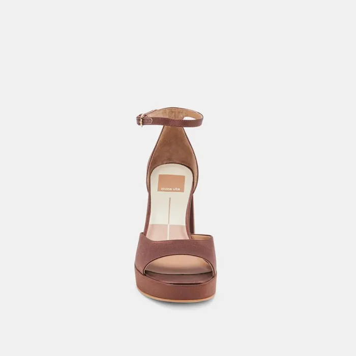 Heels Women Dolce Vita Pandro Heels Chocolate Satin