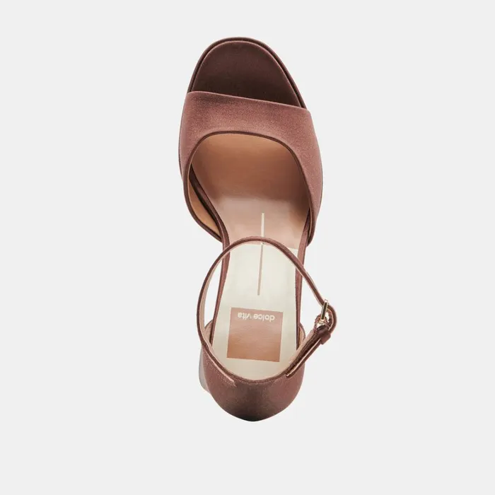 Heels Women Dolce Vita Pandro Heels Chocolate Satin