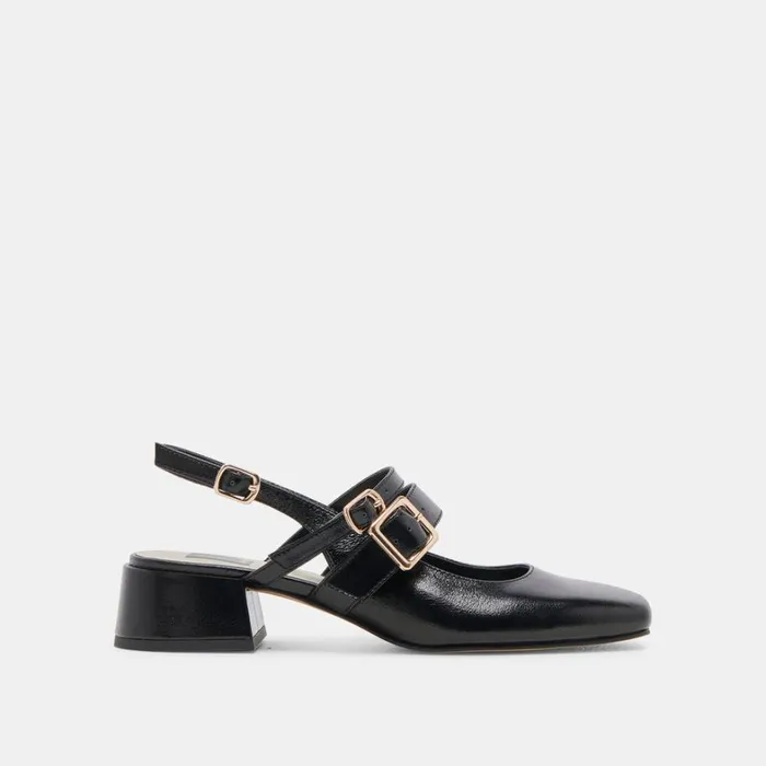 Heels Women Dolce Vita Patzy Heels Midnight Crinkle Patent Leather