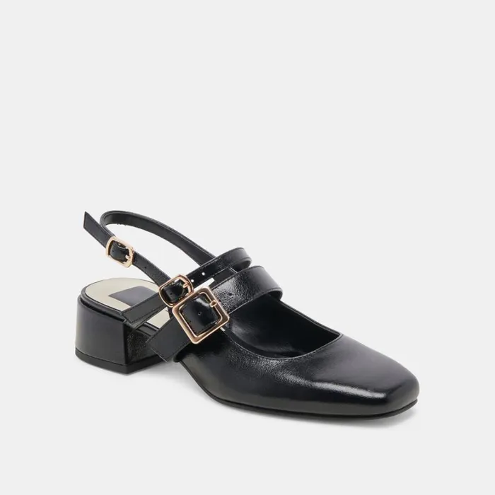 Heels Women Dolce Vita Patzy Heels Midnight Crinkle Patent Leather