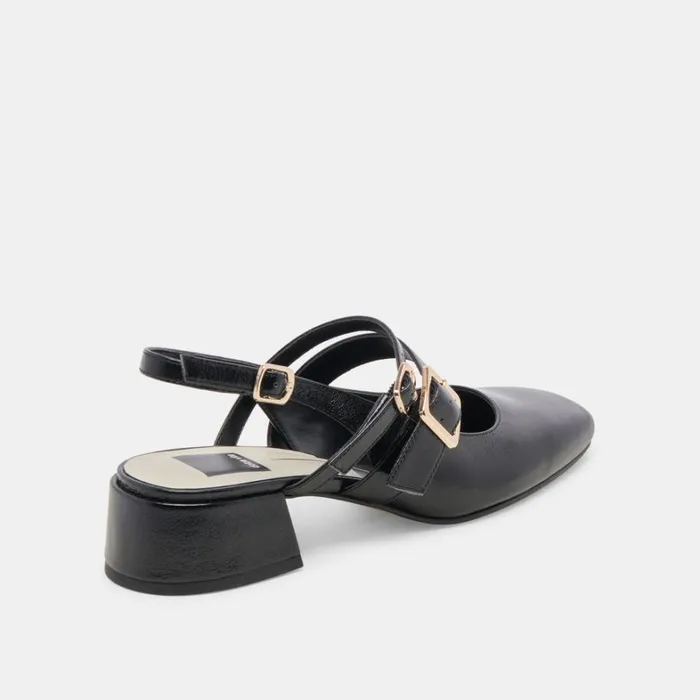 Heels Women Dolce Vita Patzy Heels Midnight Crinkle Patent Leather