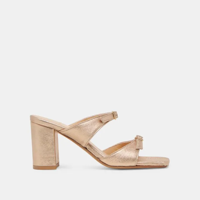 Heels Women Dolce Vita Shane Heels Gold Metallic Leather
