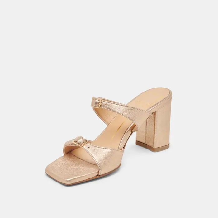 Heels Women Dolce Vita Shane Heels Gold Metallic Leather