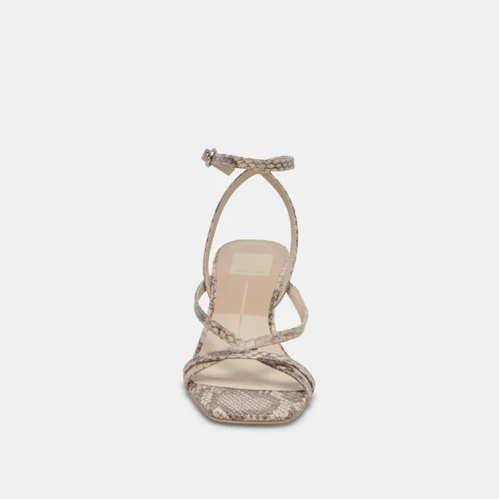 Heels Women Dolce Vita Zamal Heels Sand Snake Embossed