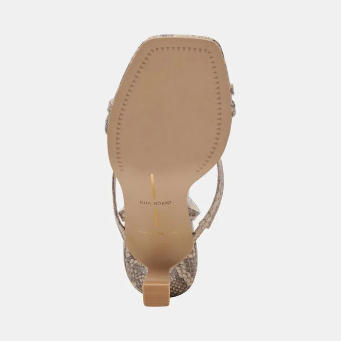 Heels Women Dolce Vita Zamal Heels Sand Snake Embossed