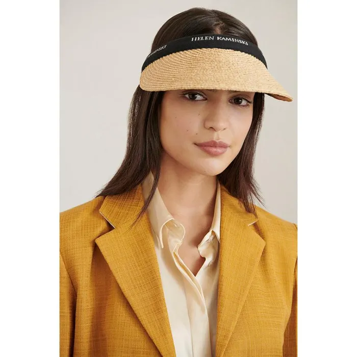 Helen Kaminski Bianca Naturalblack Logo Hats Visors