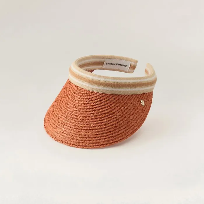Helen Kaminski Bianca Sunset Nougat Stripe Hats Visors