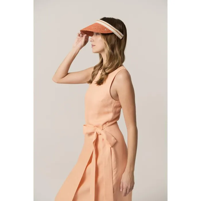 Helen Kaminski Bianca Sunset Nougat Stripe Hats Visors
