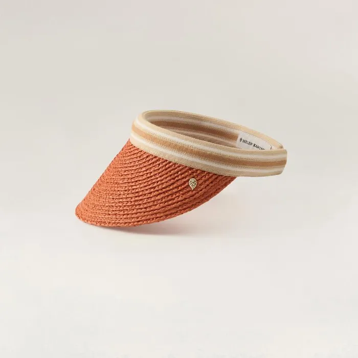 Helen Kaminski Bianca Sunset Nougat Stripe Hats Visors