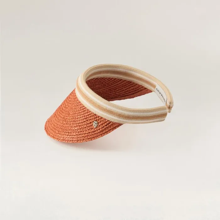 Helen Kaminski Bianca Sunset Nougat Stripe Hats Visors