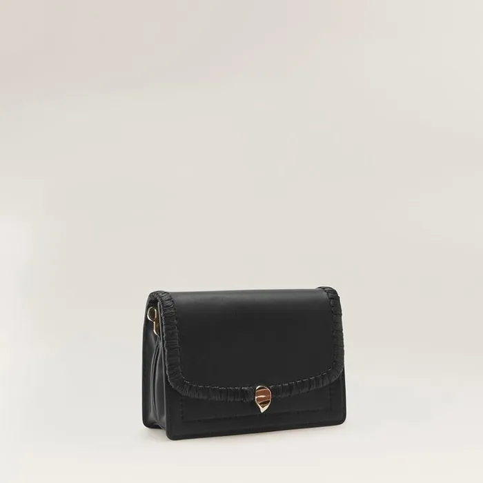 Helen Kaminski Dauphine Crossbody With Raffia Blackcharcoal Bags Cross Body Bags