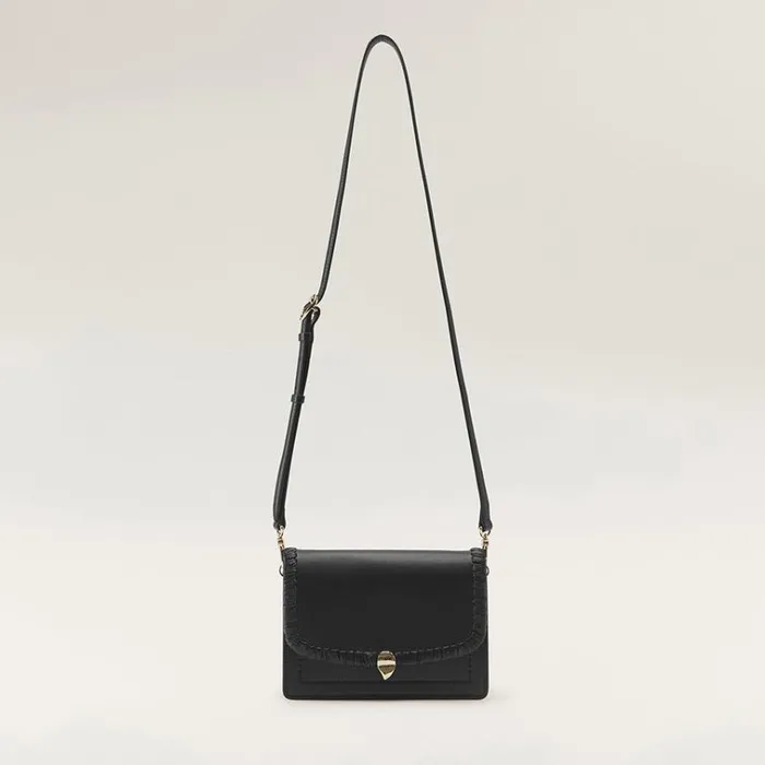 Helen Kaminski Dauphine Crossbody With Raffia Blackcharcoal Bags Cross Body Bags