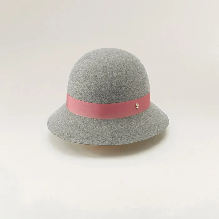 Helen Kaminski Etta Conscious Grey Melangeblossom Hats Cloche