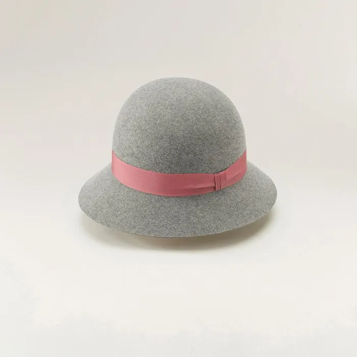 Helen Kaminski Etta Conscious Grey Melangeblossom Hats Cloche