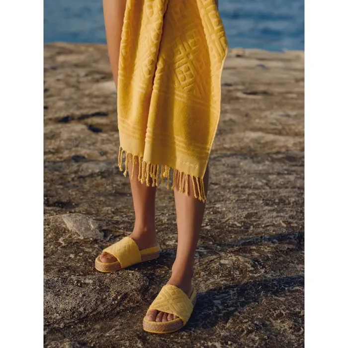Helen Kaminski Joanna Terry Slide Nougat Medallion Footwear Footwear