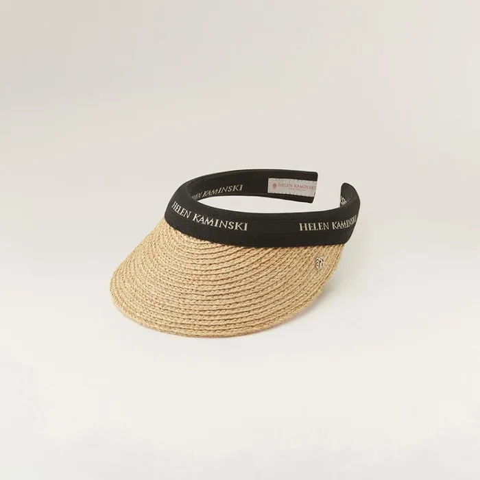 Helen Kaminski Marina Naturalblack Logo Hats Visors