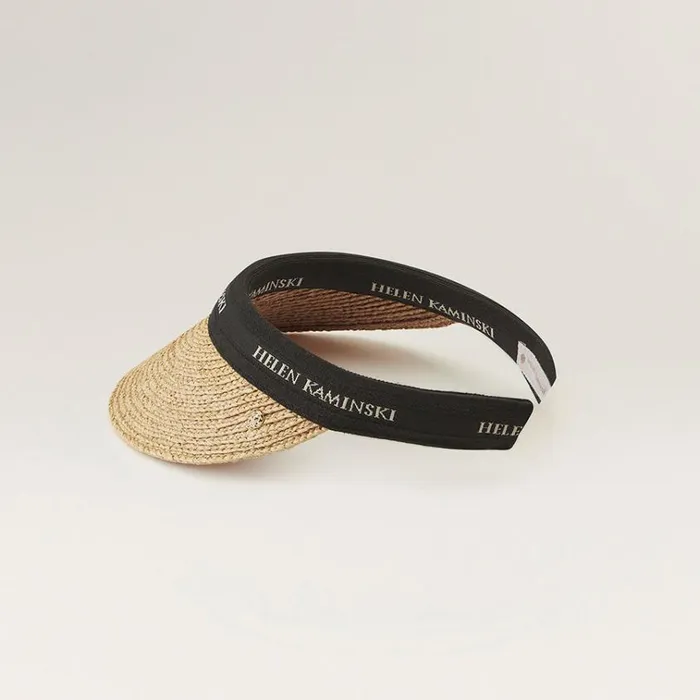 Helen Kaminski Marina Naturalblack Logo Hats Visors