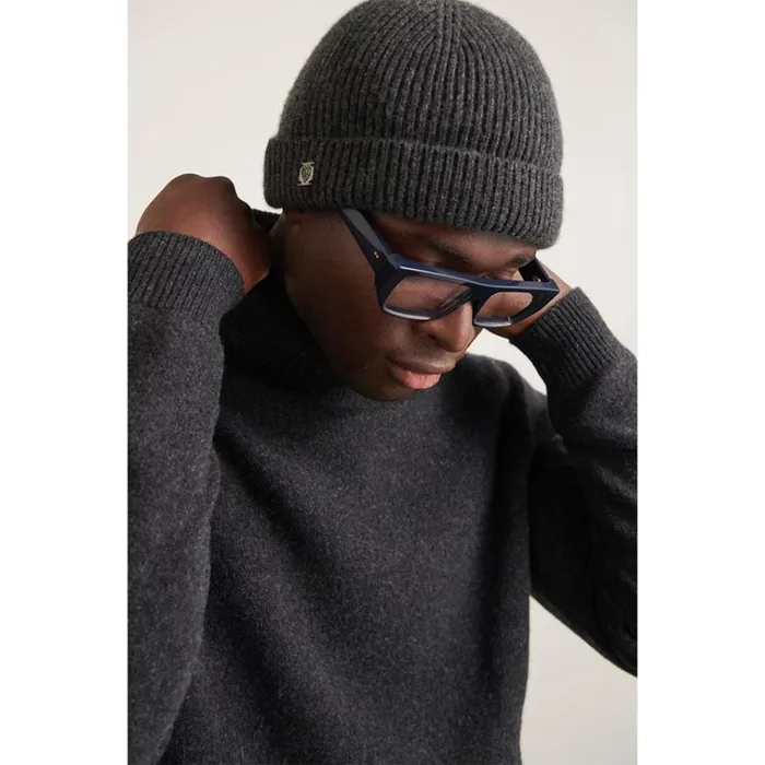 Helen Kaminski Noris Slate Melange Men Beanies
