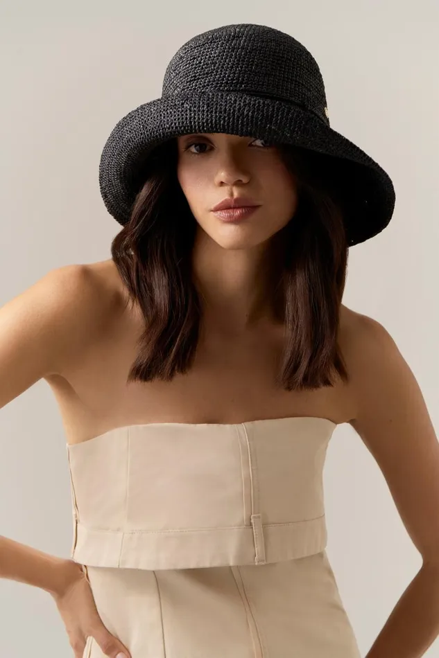 Helen Kaminski Provence 10 Charcoal Hats Rollable and Packable