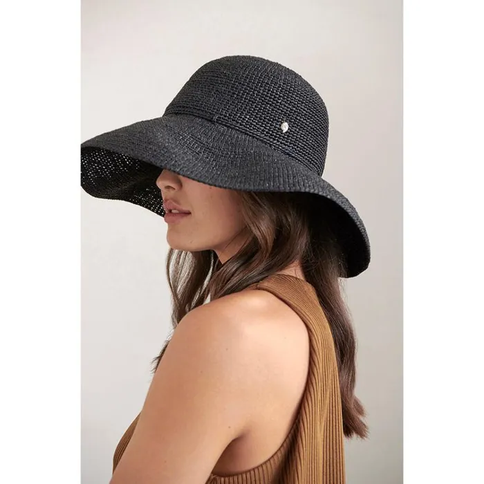 Helen Kaminski Provence 12 Charcoal Hats Rollable and Packable