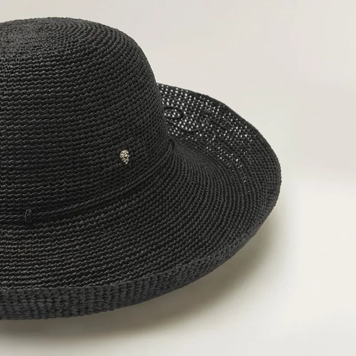 Helen Kaminski Provence 12 Charcoal Hats Rollable and Packable