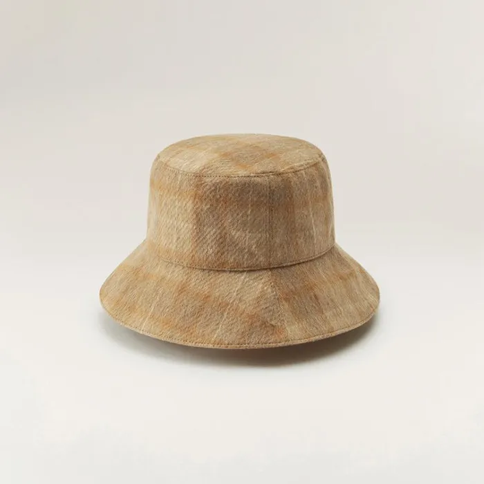 Helen Kaminski Roset Camel Check Hats Bucket