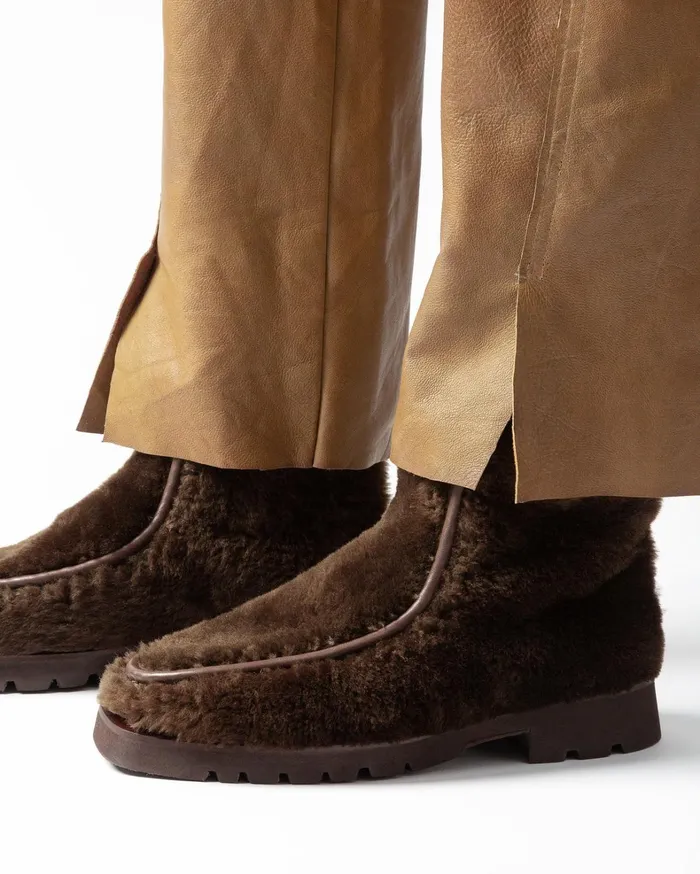Hereu ARMENTA LOW ZIPPED 8211 Shearling Ankle Boot Loafer Men Boots
