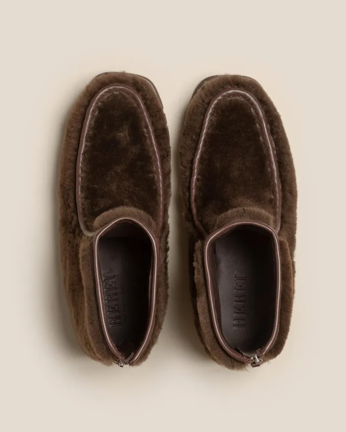 Hereu ARMENTA LOW ZIPPED 8211 Shearling Ankle Boot Loafer Men Boots