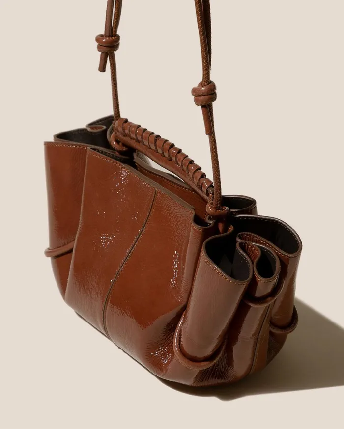 Hereu ARTA MINI CRINKLED GLOSSY 8211 Pleated Crossbody Bag Women Crossbody Bags