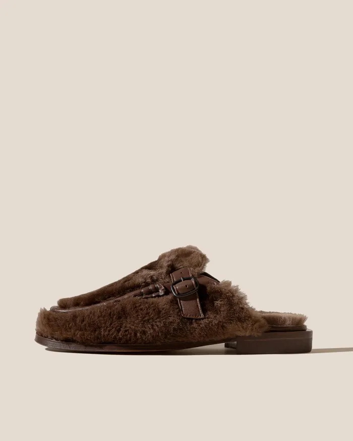 Hereu BARRACA SHEARLING 8211 Bucklestrap Mule Loafer Women Loafers