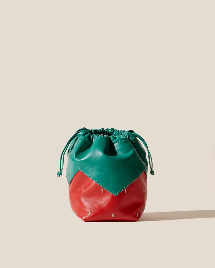 Hereu DUIXA 8211 StrawberryShaped Leather Drawstring Bag Women Mini Bags