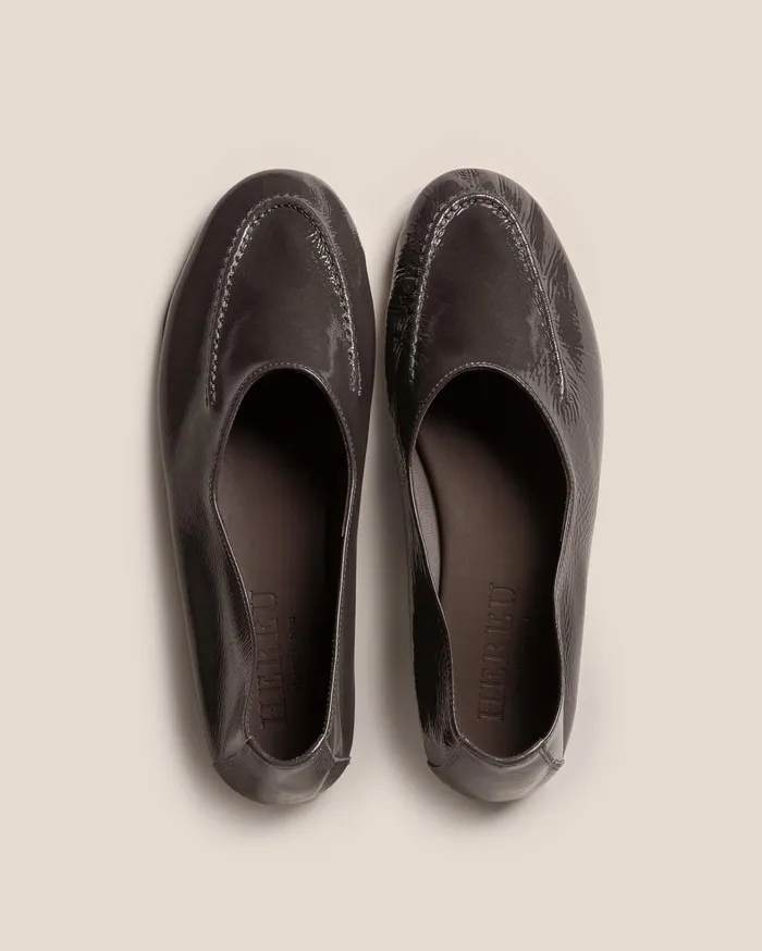 Hereu JULIOL CRINKLED GLOSSY 8211 High Cut Deconstructed Loafer Women Soft Shoes