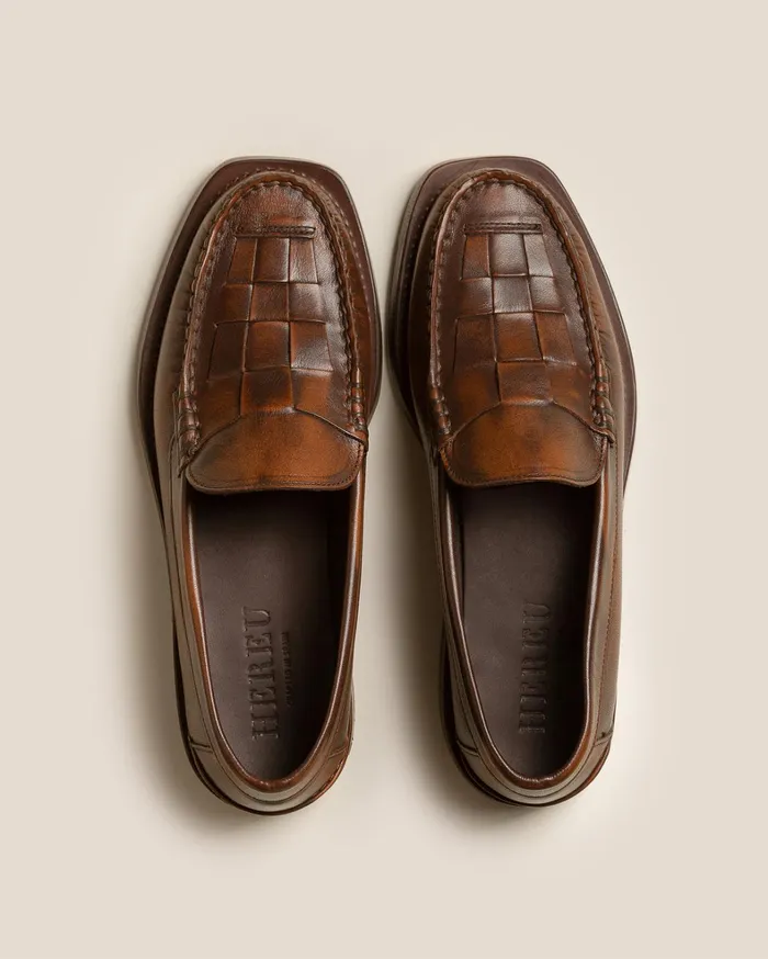 Hereu NOMBELA DUOTONE 8211 Interwoven Detail Slipon Loafer Women Loafers