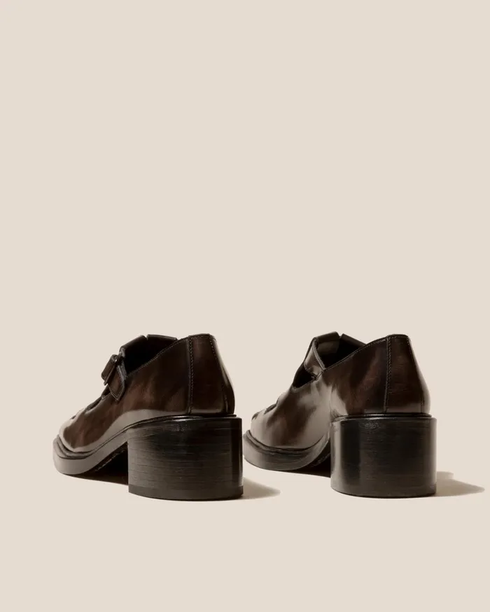 Hereu POBLA HEELED 8211 Brushed Interwoven TBar Loafer Women Heels