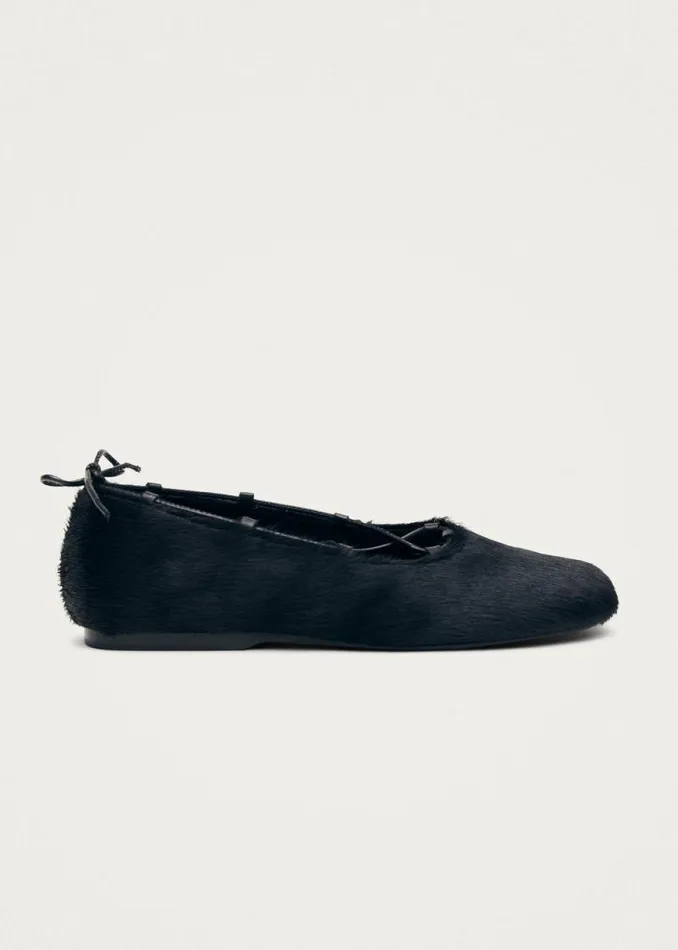 Hollis Soft Black Leather Ballet Flats Women ALOHAS Ballet Flats