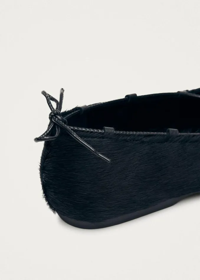 Hollis Soft Black Leather Ballet Flats Women ALOHAS Ballet Flats