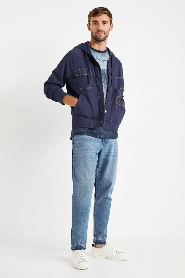 Hooded Plush Jacket Mens Desigual Sweaters and Sweatshirts