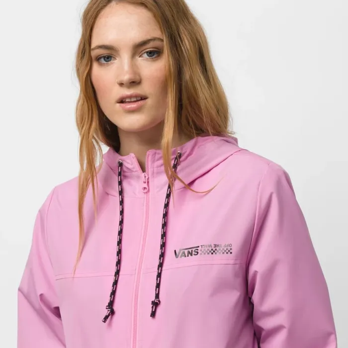 Hoodies and Jackets Vans Women Kastle Turvey Windbreaker Fuchsia Pink Hoodies and Jackets Vans Women Kastle Turvey Windbreaker Fuchsia Pink