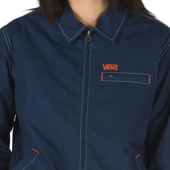 Hoodies and Jackets Vans Women Pro Stitched Station Jacket Dress Blues Hoodies and Jackets Vans Women Pro Stitched Station Jacket Dress Blues