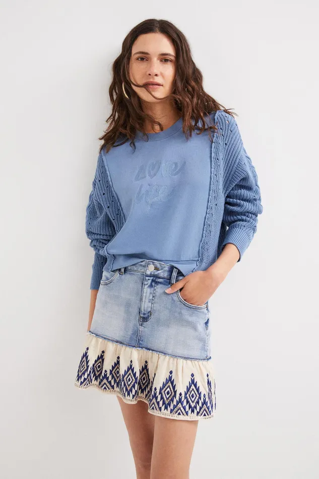 Hybrid Tricot Sweatshirt Women Desigual Sweatshirts