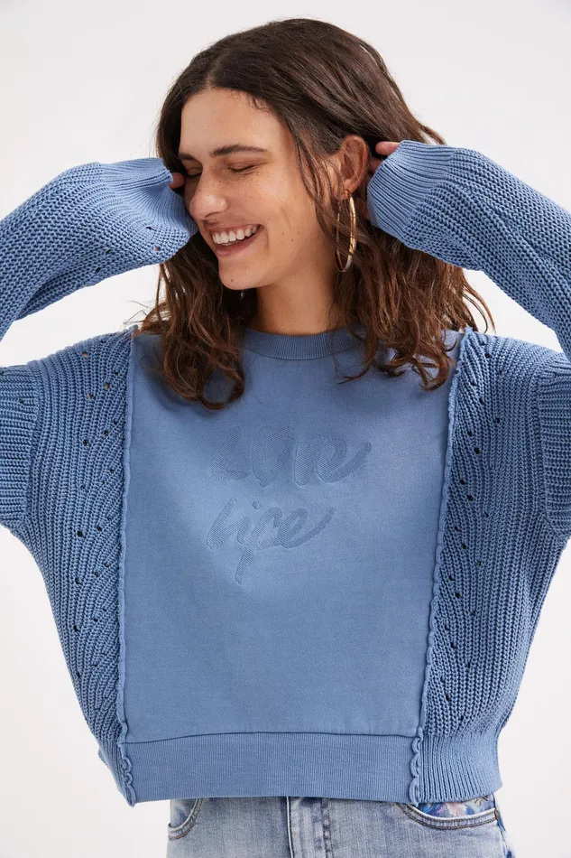 Hybrid Tricot Sweatshirt Women Desigual Sweatshirts