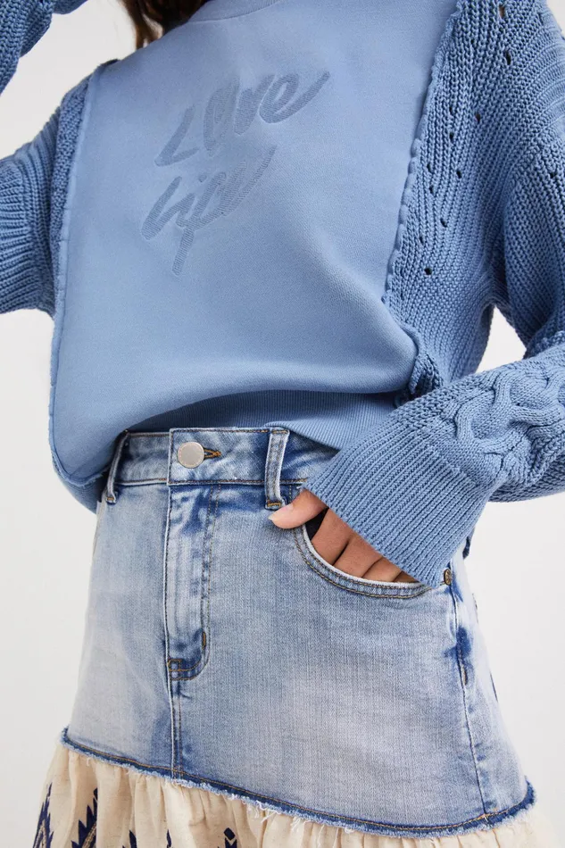 Hybrid Tricot Sweatshirt Women Desigual Sweatshirts