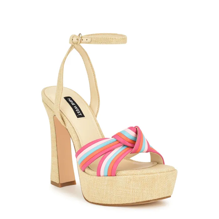 Irna Platform Ankle Strap Knotted Sandals Irna Platform Ankle Strap Knotted Sandals