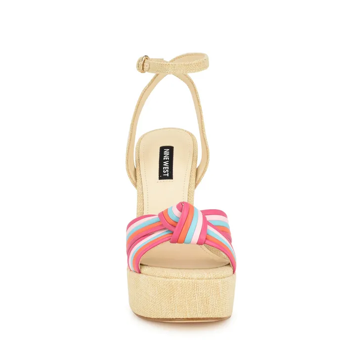 Irna Platform Ankle Strap Knotted Sandals Irna Platform Ankle Strap Knotted Sandals