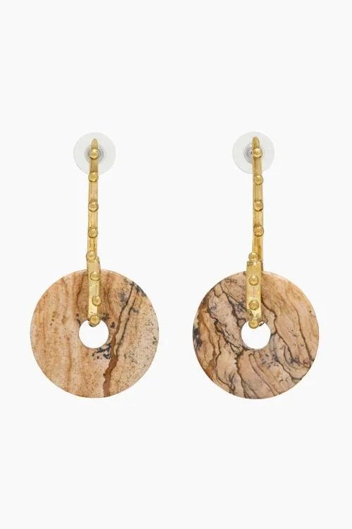 Jewelry Women Ulla Johnson Isla Geo Stone Earring Picture Jasper