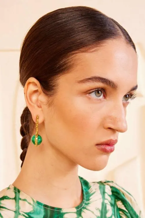 Jewelry Women Ulla Johnson Ismene Geo Drop Earring Malachite