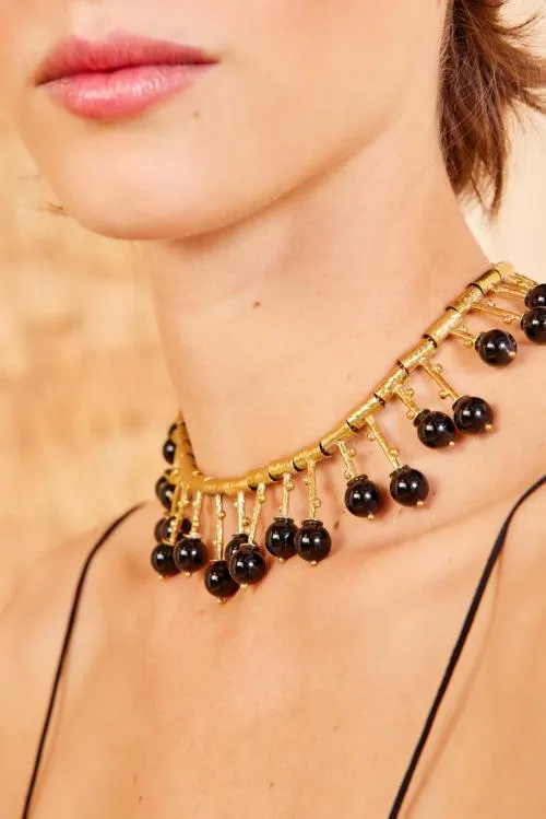 Jewelry Women Ulla Johnson Nayeli Geo Necklace Black Onyx Jewelry Women Ulla Johnson Nayeli Geo Necklace Black Onyx